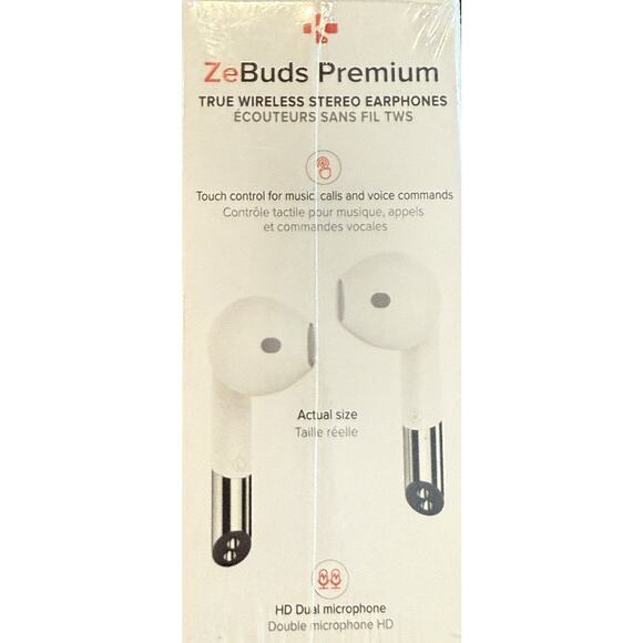 MYKRONOZ ZeBuds Premium Wireless Bluetooth Stereo Headphones NIB/SEALED - Picture 2 of 4
